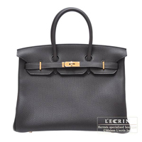 Hermes　Birkin bag 35　Graphite　Togo leather　Gold hardware