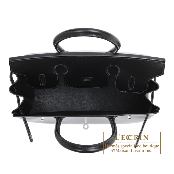 Hermes Birkin bag 30 Black Box calf leather Silver hardware
