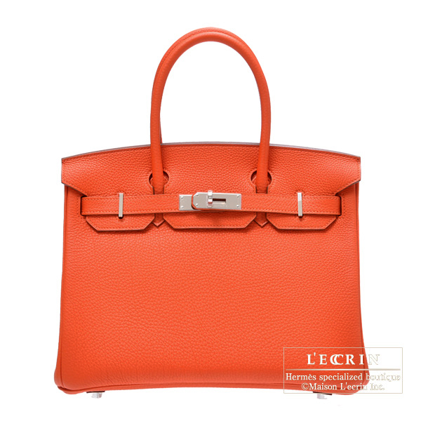 Hermes　Birkin bag 30　Capucine　Togo leather　Silver hardware