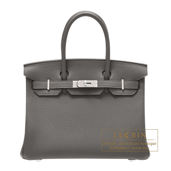 Hermes Birkin bag 30 Vert gris Togo leather Silver hardware