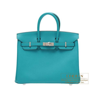 Hermes　Birkin bag 25　Blue paon　Epsom leather　Silver hardware