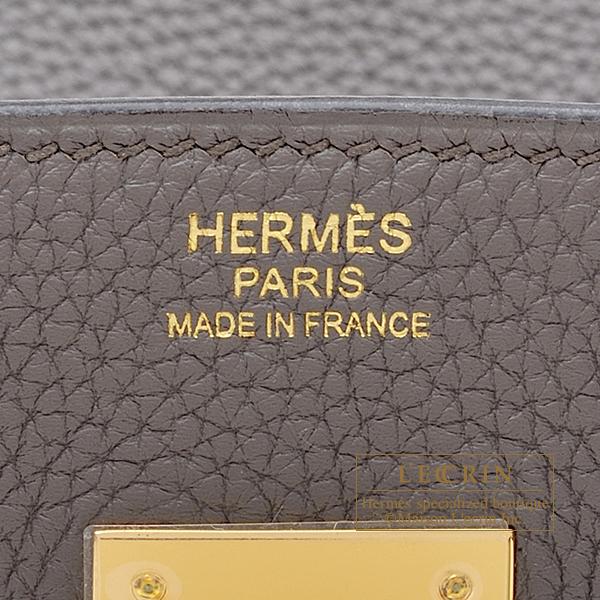 Hermes Birkin 30 Bag Etain Gray Coveted Gold Hardware Togo – Mightychic