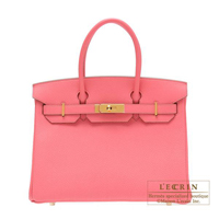 Hermes　Birkin bag 30　Rose lipstick　Togo leather　Gold hardware