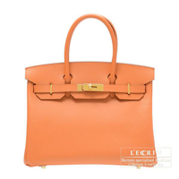 Hermes　Birkin bag 30　Mango　Epsom leather　Gold hardware