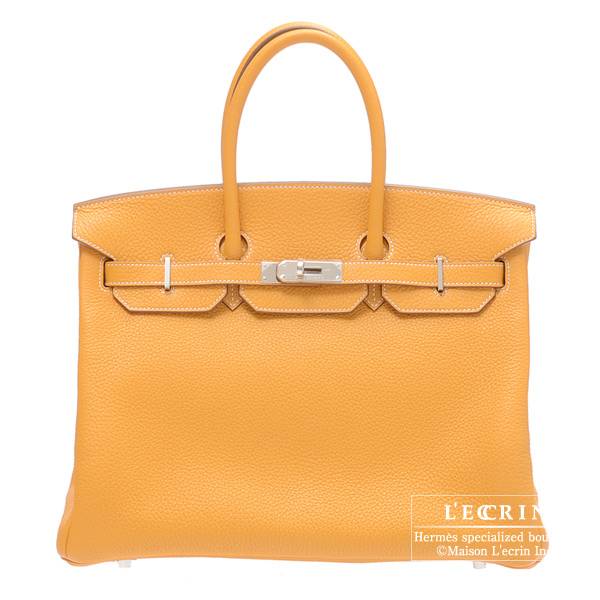 Hermes mustard best sale bag