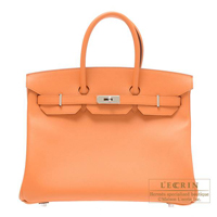 Hermes　Birkin bag 35　Mango　Epsom leather　Silver hardware