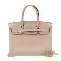 Hermes　Birkin bag 30　Argile　Clemence leather　Silver hardware