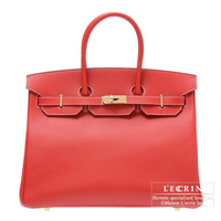 Hermes　Candy　Birkin bag 35　Rouge casaque　Epsom leather　Champagne Gold hardware