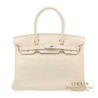 Hermes　Birkin bag 30　Parchemin　Clemence leather　Silver hardware