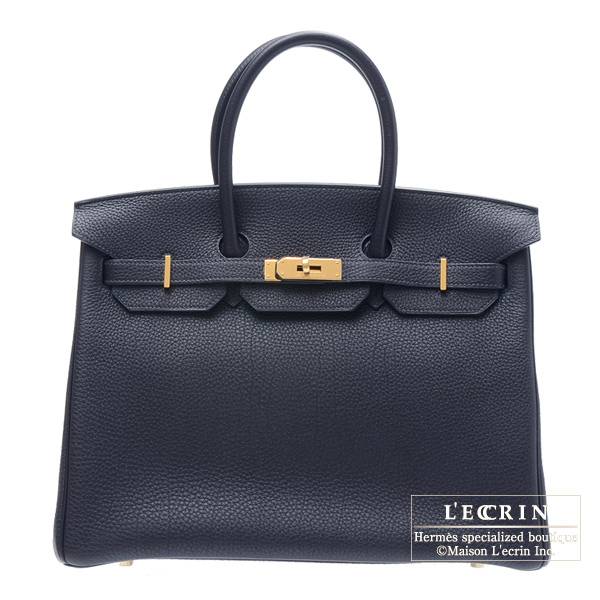 Hermes Togo Leather 35 Centimeter Birkin Bag Blue Colvert - Luxury In Reach