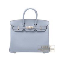 Hermes　Birkin bag 25　Blue lin　Epsom leather　Silver hardware