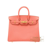 Hermes　Birkin bag 25　Flamingo　Epsom leather　Gold hardware