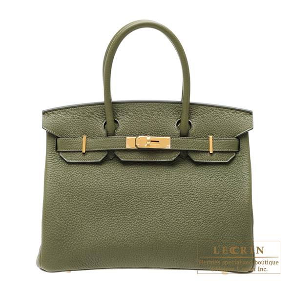 Hermes Olive Green Ostrich Palladium Hardware Birkin 30 Bag Hermes