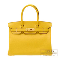 Hermes　Birkin bag 30　Soleil　Clemence leather　Gold hardware