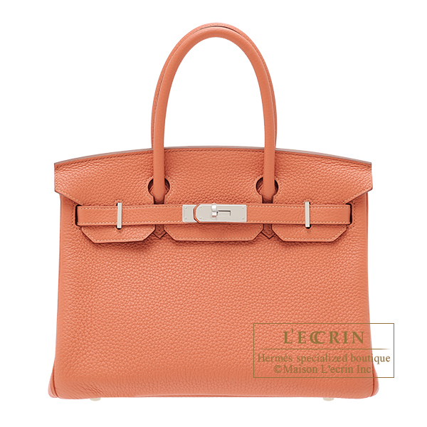 Hermes　Birkin bag 30　Rose tea　Clemence leather　Silver hardware