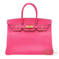 Hermes　Birkin bag 35　Rose tyrien　Epsom leather　Gold hardware