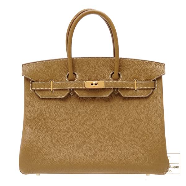 Hermes Birkin Bag 35cm White Clemence Gold Hardware