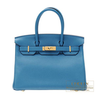 Hermes　Birkin bag 30　Cobalt　Togo leather　Gold hardware