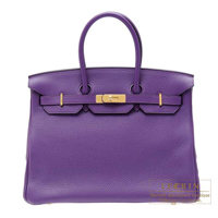 Hermes　Birkin bag 35　Ultraviolet　Clemence leather　Gold hardware