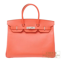 Hermes　Birkin bag 35　Flamingo　Epsom leather　Silver hardware