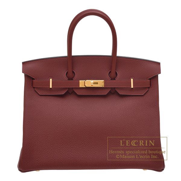 Hermes　Birkin bag 35　Rouge H　Togo leather　Gold hardware