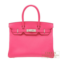 Hermes　Birkin bag 30　Rose tyrien　Chevre myzore goatskin　Silver hardware