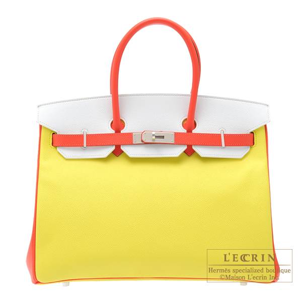 Hermes Soufre Yellow Epsom Gold Hardware Birkin 25 Handbag Bag