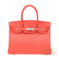 Hermes　Birkin bag 30　Rose jaipur　Epsom leather　Silver hardware