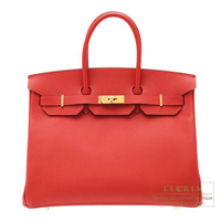 Hermes　Birkin bag 35　Rouge casaque　Epsom leather　Gold hardware