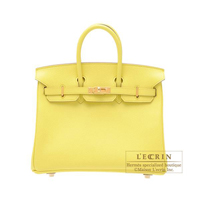 Hermes　Birkin bag 25　Soufre　Epsom leather　Gold hardware