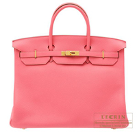 Hermes　Birkin bag 40　Rose lipstick　Togo leather　Gold hardware