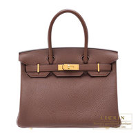 Hermes　Birkin bag 30　Brulee　Togo leather　Gold hardware