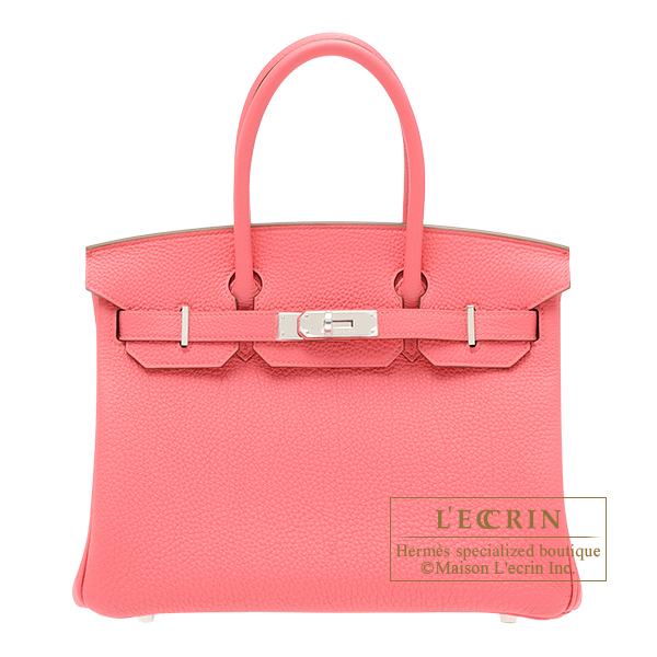 Hermes　Birkin bag 30　Rose lipstick　Togo leather　Silver hardware