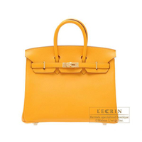 Hermes　Birkin bag 25　Jaune d'or　Epsom leather　Gold hardware