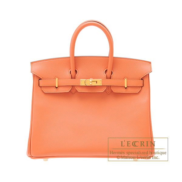 Hermes　Birkin bag 25　Mango　Epsom leather　Gold hardware