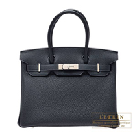 Hermes　Birkin bag 30　Blue ocean　Togo leather　Silver hardware