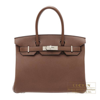 Hermes　Birkin bag 30　Brulee　Togo leather　Silver hardware