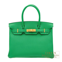 Hermes　Birkin bag 30　Bambou　Togo leather　Gold hardware