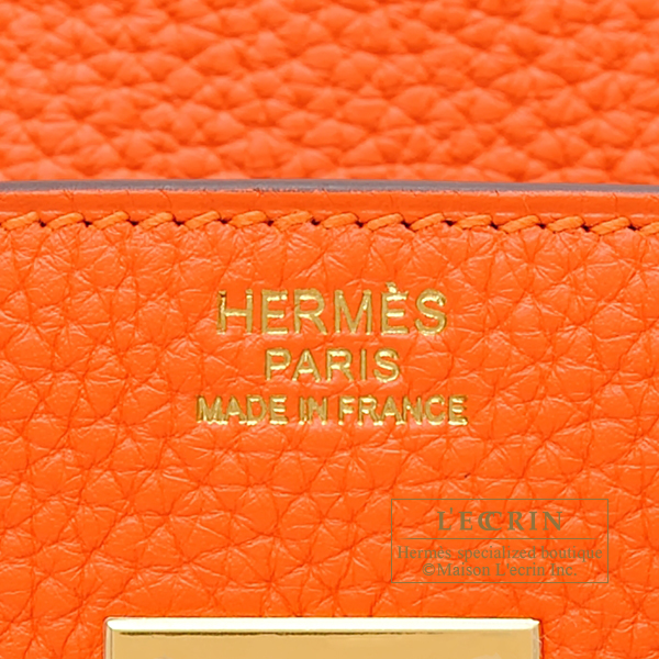 Hermes Birkin 30 Feu Clemence Gold Hardware - Vendome Monte Carlo