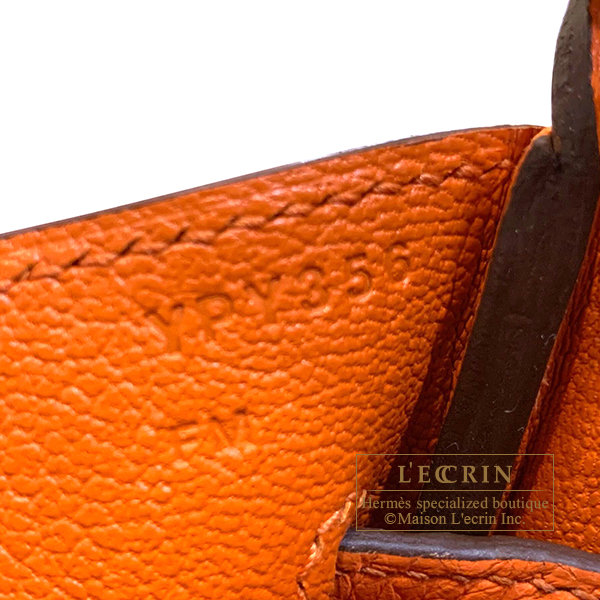 Hermes Birkin bag 30 Feu Clemence leather Gold hardware