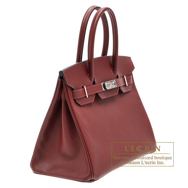 Hermes Birkin bag 30 Rouge H Epsom leather Silver hardware