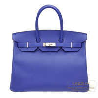 Hermes　Birkin bag 35　Blue electric　Epsom leather　Silver hardware