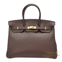 Hermes　Birkin bag 35　Cacao　Togo leather　Gold hardware