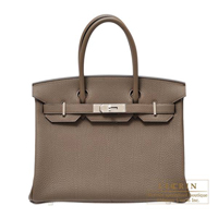 Hermes　Birkin bag 30　Taupe grey　Togo leather　Silver hardware