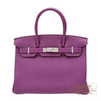 Hermes　Birkin bag 30　Anemone　Togo leather　Silver hardware