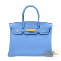 Hermes　Birkin bag 30　Blue paradise　Clemence leather　Gold hardware