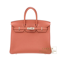 Hermes　Birkin bag 25　Rosy　Togo leather　Silver hardware