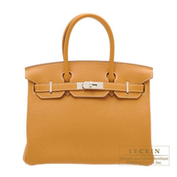 Hermes　Birkin bag 30　Natural sable　Clemence leather　Silver hardware