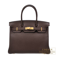 Hermes　Birkin bag 30　Cacao　Togo leather　Gold hardware