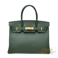 Hermes　Birkin bag 30　Vert anglais　Epsom leather　Gold hardware